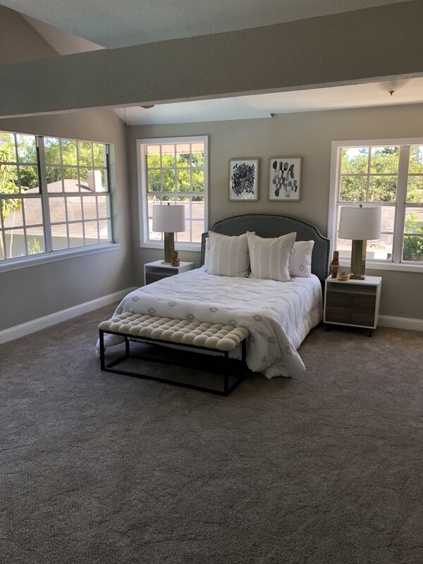 Finished bedroom suite with new windows, the kind of space an ADU provides